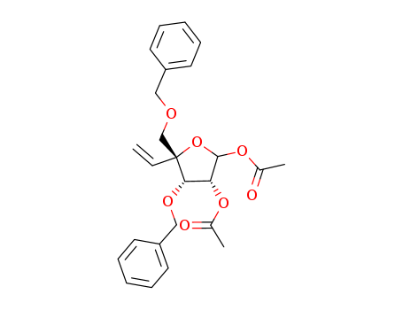 (3R,4S,5R)-2-(acetyloxy)-4-(benzyloxy)-5-[(benzyloxy)methyl]-5-ethenyloxolan-3-yl acetate