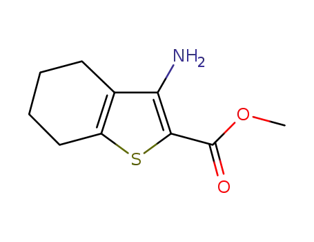 Molecular Structure of 119205-38-8 (3-AMINO-4,5,6,7-TETRAHYDRO-BENZO[B]THIOPHENE-2-CARBOXYLIC ACID METHYL ESTER)