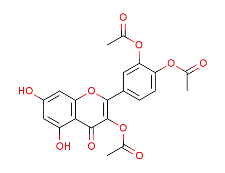 Molecular Structure of 70800-34-9 (4H-1-Benzopyran-4-one,
3-(acetyloxy)-2-[3,4-bis(acetyloxy)phenyl]-5,7-dihydroxy-)