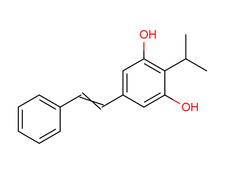 1,3-Benzenediol, 2-(1-methylethyl)-5-(2-phenylethenyl)-