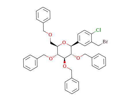(2R<sub>3</sub>R,4R,5S,6S)-3,4,5-tris(benzyloxy)-2-(benzyloxymethyl)-6-(3-(bromomethyl)-4-chlorophenyl)tetrahydro-2H-pyran