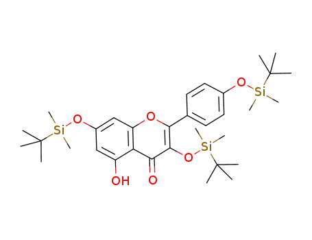 Molecular Structure of 1246814-11-8 (3,7,4'-tri-O-tert-butyldimethylsilylkaempferol)