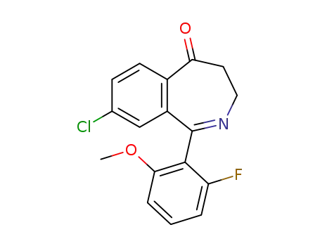 Molecular Structure of 869367-01-1 ((E)-8-Chloro-1-(2-fluoro-6-methoxyphenyl)-3H-benzo[c]azepin-5(4H)-one)