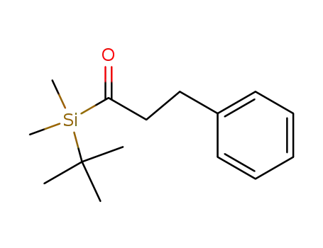 Molecular Structure of 128084-24-2 (Silane, (1,1-dimethylethyl)dimethyl(1-oxo-3-phenylpropyl)-)
