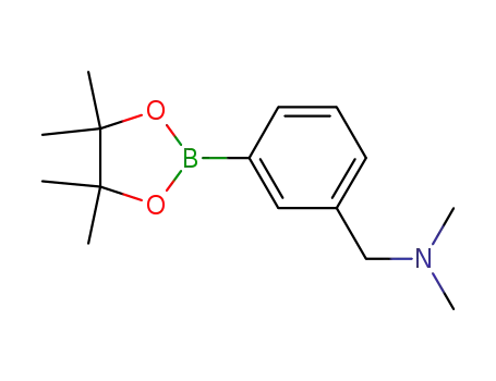 Molecular Structure of 909391-56-6 (DIMETHYL-[3-(4,4,5,5-TETRAMETHYL-[1,3,2]DIOXABOROLAN-2-YL)-BENZYL]-AMINE)