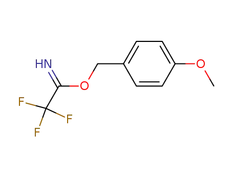 Molecular Structure of 212051-17-7 (Ethanimidic acid, 2,2,2-trifluoro-, (4-methoxyphenyl)methyl ester)