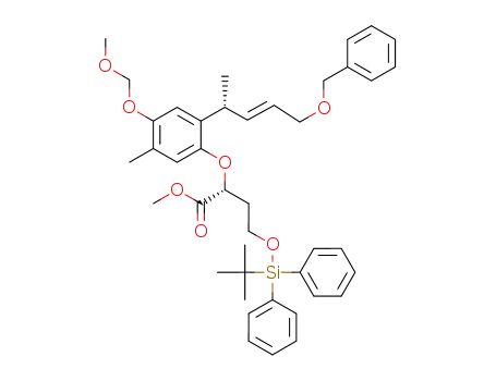 (2R)-methyl 2-{2-[(2R,3E)-5-(benzyloxy)pent-3-en-2-yl]-4-(methoxymethoxy)-5-methylphenoxy}-4-(tert-butyldiphenylsilyloxy)butanoate