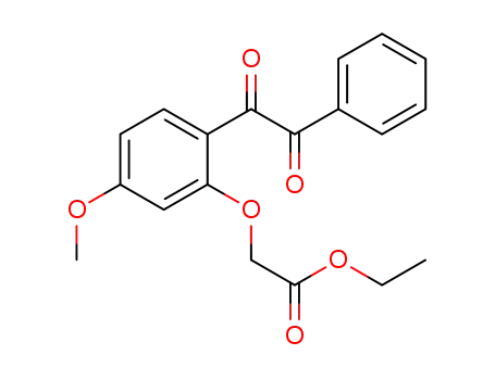 Molecular Structure of 1459129-11-3 (ethyl 2-(5-methoxy-2-(2-oxo-2-phenylacetyl)phenoxy)acetate)