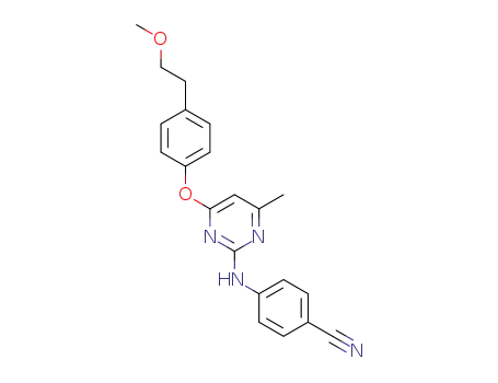 Molecular Structure of 1448695-99-5 (4-{6-methyl-4-[4-(2-methoxylethyl)phenoxy]pyrimidin-2-ylamino}benzonitrile)