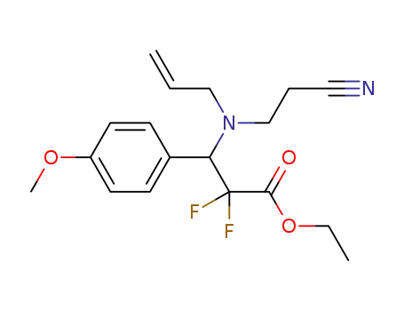 ethyl 3-(N-(2-cyanoethyl)allylamino)-2,2-difluoro-3-(4-methoxyphenyl)propanoate