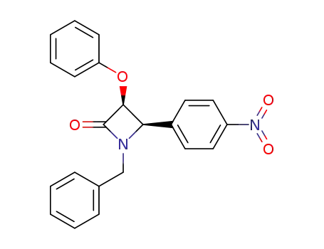 2-Azetidinone, 4-(4-nitrophenyl)-3-phenoxy-1-(phenylmethyl)-, cis-