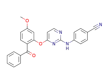 Molecular Structure of 1448695-89-3 (4-{4-[2-benzoyl-5-methoxyphenoxy]pyrimidin-2-ylamino}benzonitrile)