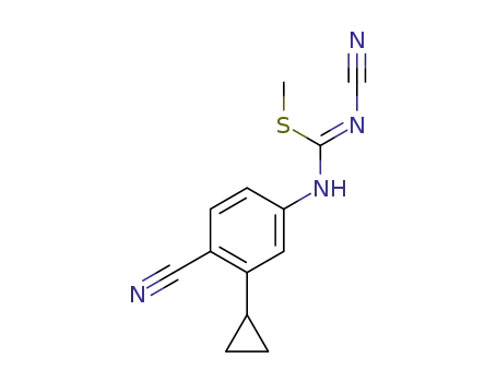 (Z)-methyl N'-cyano-N-(4-cyano-3-cyclopropylphenyl)carbamimidothioate
