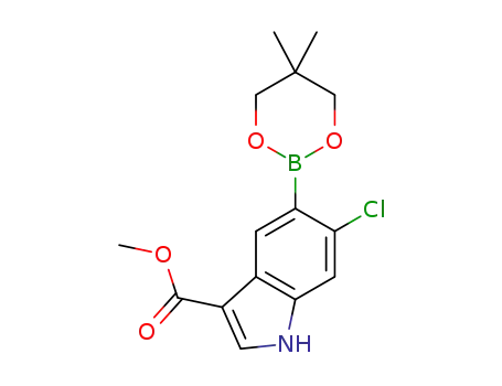 methyl 6-chloro-5-(5,5-dimethyl-1,3,2-dioxaborinan-2-yl)-1H-indole-3-carboxylate