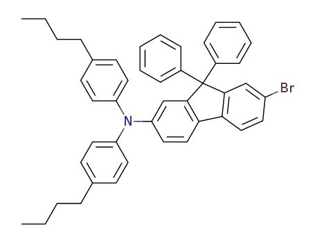 Molecular Structure of 1564287-40-6 (7-bromo-N,N-bis(4-butylphenyl)-9,9-diphenyl-9H-fluoren-2-amine)
