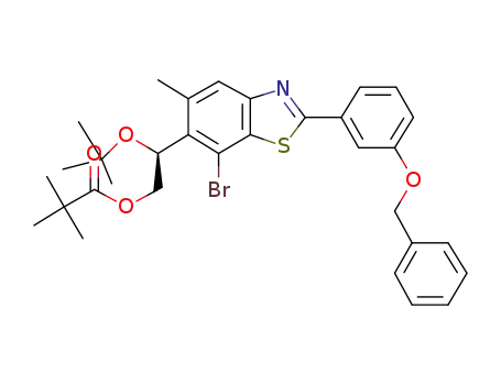 (S)-2-(2-(3-(benzyloxy)phenyl)-7-bromo-5-methylbenzo[d]thiazol-6-yl)-2-tert-butoxyethyl pivalate