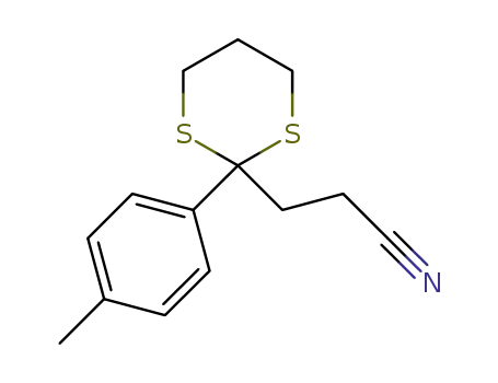 3-(2-p-tolyl-1,3-dithiane-2-yl)propanenitrile