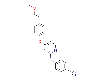 Molecular Structure of 1448695-92-8 (4-{4-[4-(2-methoxylethyl)phenoxy]pyrimidin-2-ylamino}benzonitrile)
