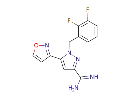 1-(2,3-difluorobenzyl)-5-(isoxazol-3-yl)-1H-pyrazole-3-carboximidamide