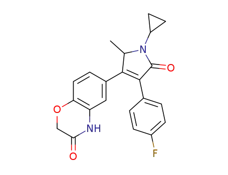 6-[1-cyclopropyl-4-(4-fluorophenyl)-2-methyl-5-oxo-2,5-dihydro-1H-pyrrol-3-yl]-2H-1,4-benzoxazin-3(4H)-one