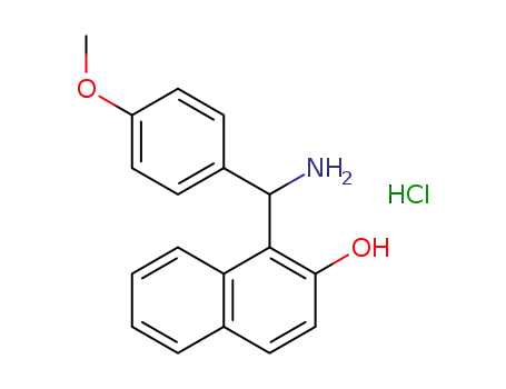 Molecular Structure of 1158402-27-7 (1-[AMINO-(4-METHOXY-PHENYL)-METHYL]-NAPHTHALEN-2-OL HYDROCHLORIDE)