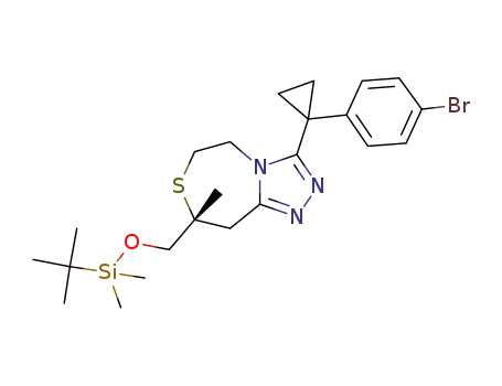 (8R)-3-[1-(4-bromophenyl)cyclopropyl]-8-({[tert-butyl(dimethyl)silyl]oxy}methyl)-8-methyl-5,6,8,9-tetrahydro[1,2,4]triazolo[4,3-d][1,4]thiazepine