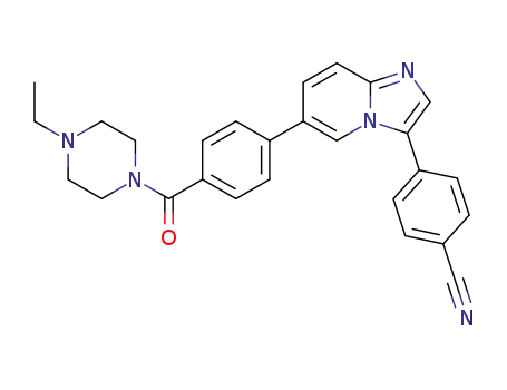 4-(6-(4-(4-ethylpiperazine-1-carbonyl)phenyl)imidazo[1,2-a]pyridin-3-yl)benzonitrile