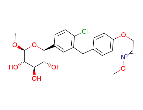 2-(4-(2-chloro-5-((2S,3R,4R,5S,6S)-3,4,5-trihydroxy-6-methoxytetrahydro-2H-pyran-2-yl)benzyl)phenoxy)acetaldehyde O-methyl oxime