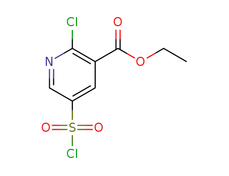 Molecular Structure of 334708-07-5 (ethyl 2-chloro-5-(chlorosulfonyl)nicotinate)