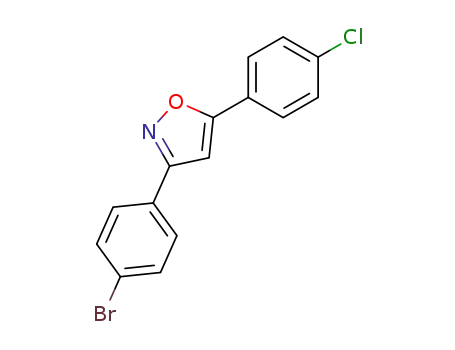 Molecular Structure of 31554-58-2 (Isoxazole, 3-(4-broMophenyl)-5-(4-chlorophenyl)-)