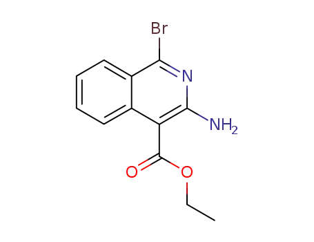 Molecular Structure of 125414-82-6 (ethyl 3-amino-1-bromoisoquinoline-4-carboxylate)