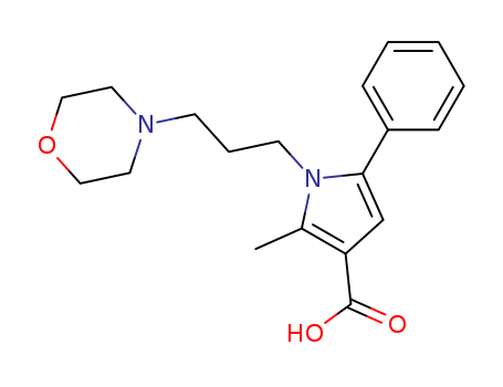 Best price/ 2-Methyl-1-(3-morpholinopropyl)-5-phenyl-1H-pyrrole-3-carboxylic acid , 97%  CAS NO.306936-20-9