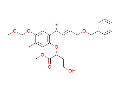 (3R)-methyl 2-{2-[(2R,3E)-5-(benzyloxy)pent-3-en-2-yl]-4-(methoxymethoxy)-5-methylphenoxy}-4-hydroxybutanoate