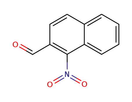 Molecular Structure of 101327-84-8 (1-NITRO-2-NAPHTHALDEHYDE  97)