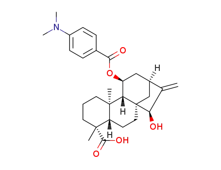 11β-(4-dimethylaminobenzoyloxy)-15β-hydroxykaur-16-en-19-oic acid