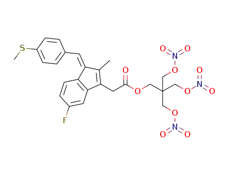 (Z)-3-(nitrooxy)-2,2-bis((nitrooxy)methyl)propyl 5-fluoro-2-methyl-1-(4-(methylthio)benzylidene)-1H-inden-3-ylacetate