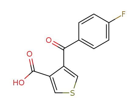 Molecular Structure of 168542-28-7 (4-(4-fluorobenzoyl)thiophene-3-carboxylic acid)