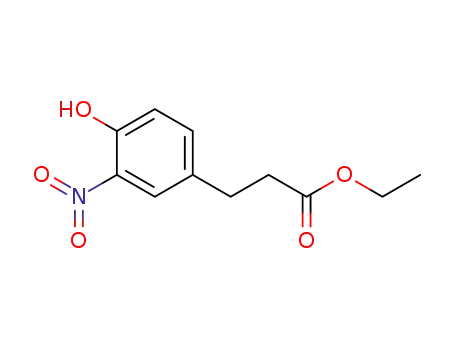 Molecular Structure of 183380-83-8 (ETHYL 3-(4-HYDROXY-3-NITROPHENYL)PROPANOATE)