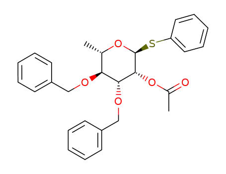 Phenyl 6-deoxy-3,4-bis-O-(phenylmethyl)-1-thio-alpha-L-mannopyranoside acetate