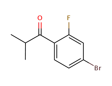 Molecular Structure of 801303-32-2 (1-Propanone, 1-(4-bromo-2-fluorophenyl)-2-methyl-)