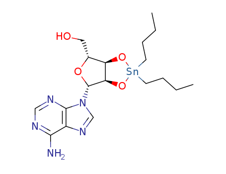 2-(6-aminopurin-9-yl)-5-(hydroxymethyl)oxolane-3,4-diol; dibutyltin cas  42822-80-0