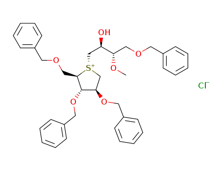 2,3,5-tri-O-benzyl-1,4-[(R)-[1-O-benzyl-4-deoxy-2-O-methyl-D-erythritol-4-yl]episulfoniumylidene]-1,4-dideoxy-D-arabitol chloride