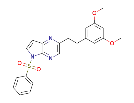 5-(benzenesulfonyl)-2-[2-(3,5-dimethoxyphenyl)ethyl]-5H-pyrrolo[2,3-b]pyrazine