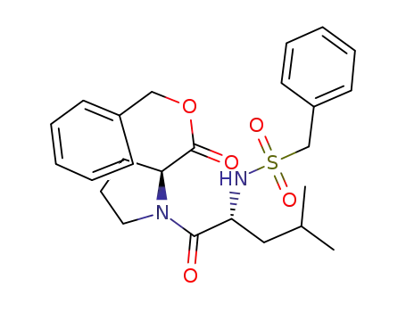 Molecular Structure of 1374963-12-8 (N-benzylsulfonyl-D-leucyl-L-proline benzyl ester)