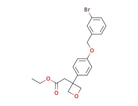 ethyl 2-(3-(4-((3-bromobenzyl)oxy)phenyl)oxetan-3-yl)acetate