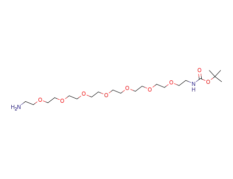 Molecular Structure of 206265-98-7 (5,8,11,14,17,20,23-Heptaoxa-2-azapentacosanoicacid, 25-amino-, 1,1-dimethylethyl ester)