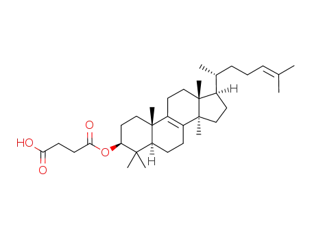 Molecular Structure of 1014978-53-0 (4-[(3β)-lanosta-8,24-dien-3-yloxy]-4-oxobutanoic acid)