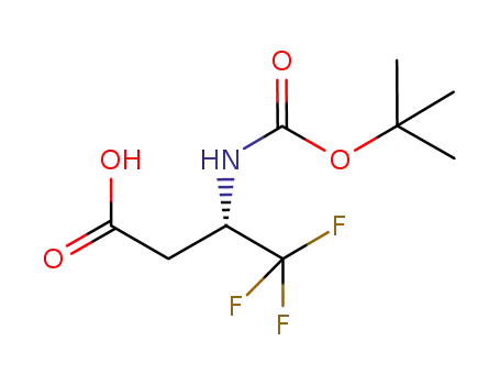 Molecular Structure of 1310680-43-3 ((S)-Boc-3-amino-4,4,4-trifluoro-butyric acid)