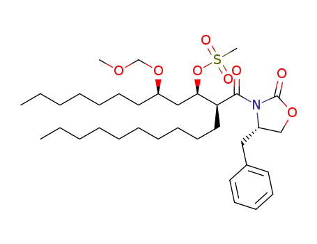 (8R,10R,11S)-11-((S)-4-benzyl-2-oxooxazolidine-3-carbonyl)-8-(methoxymethoxy)henicosan-10-ylmethanesulfonate