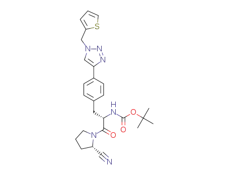 tert-butyl {(S)-1-[(S)-2-cyanopyrrolidin-1-yl]-1-oxo-3-[4-(1-(thiophen-2-ylmethyl)-1H-1,2,3-triazol-4-yl)phenyl]propan-2-yl}carbamate